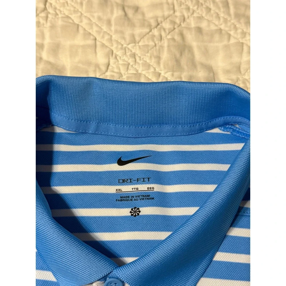 Nike Polo Shirt Men 2XL Multi Color Striped Dri-FIT Golf Short Sleeve lot of 3